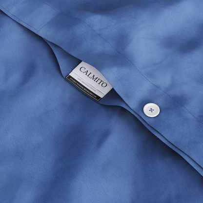 סט מצעים סאטן, כחול עמוק