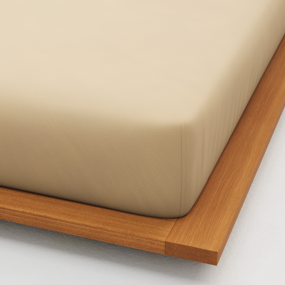 סט מצעים במבוק, בז' טבעי