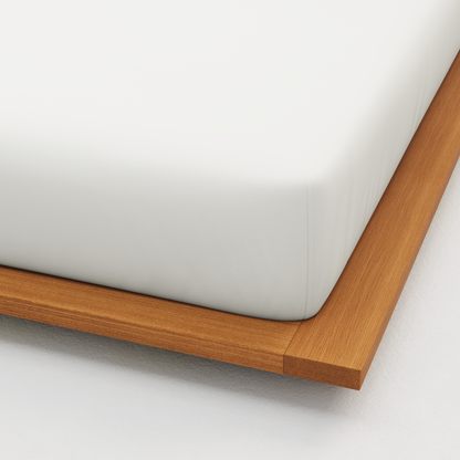 סט מצעים כותנה מצרית סאטן 500, לבן