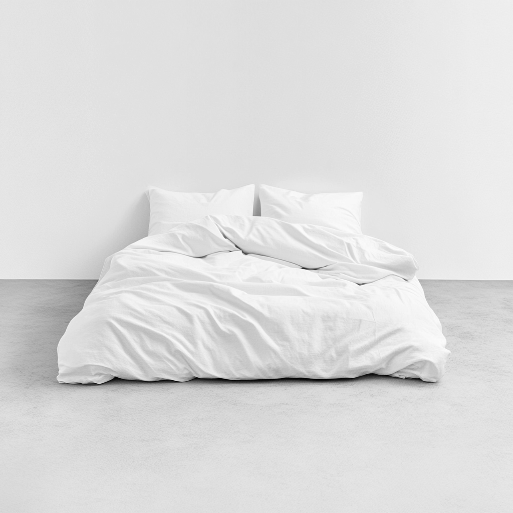 Satin Bedding -  White