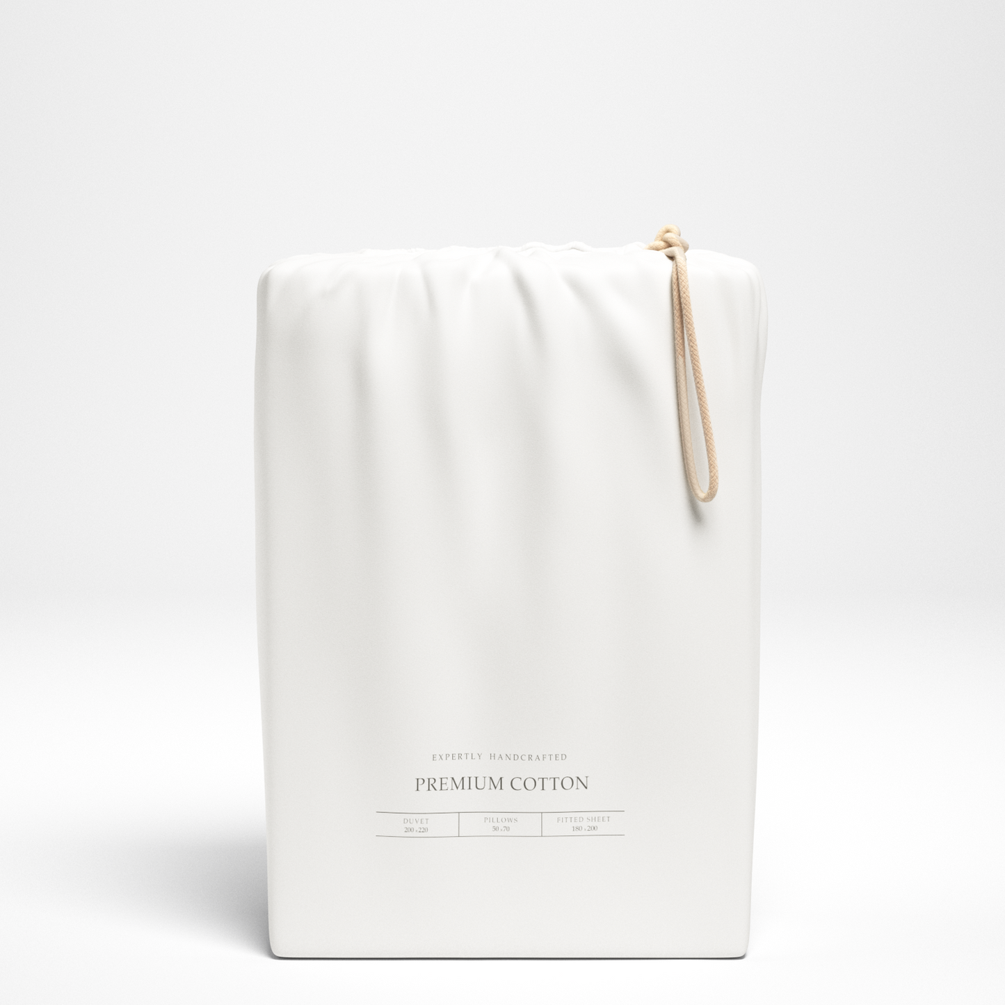 סט מצעים כותנה מצרית סאטן 500, לבן
